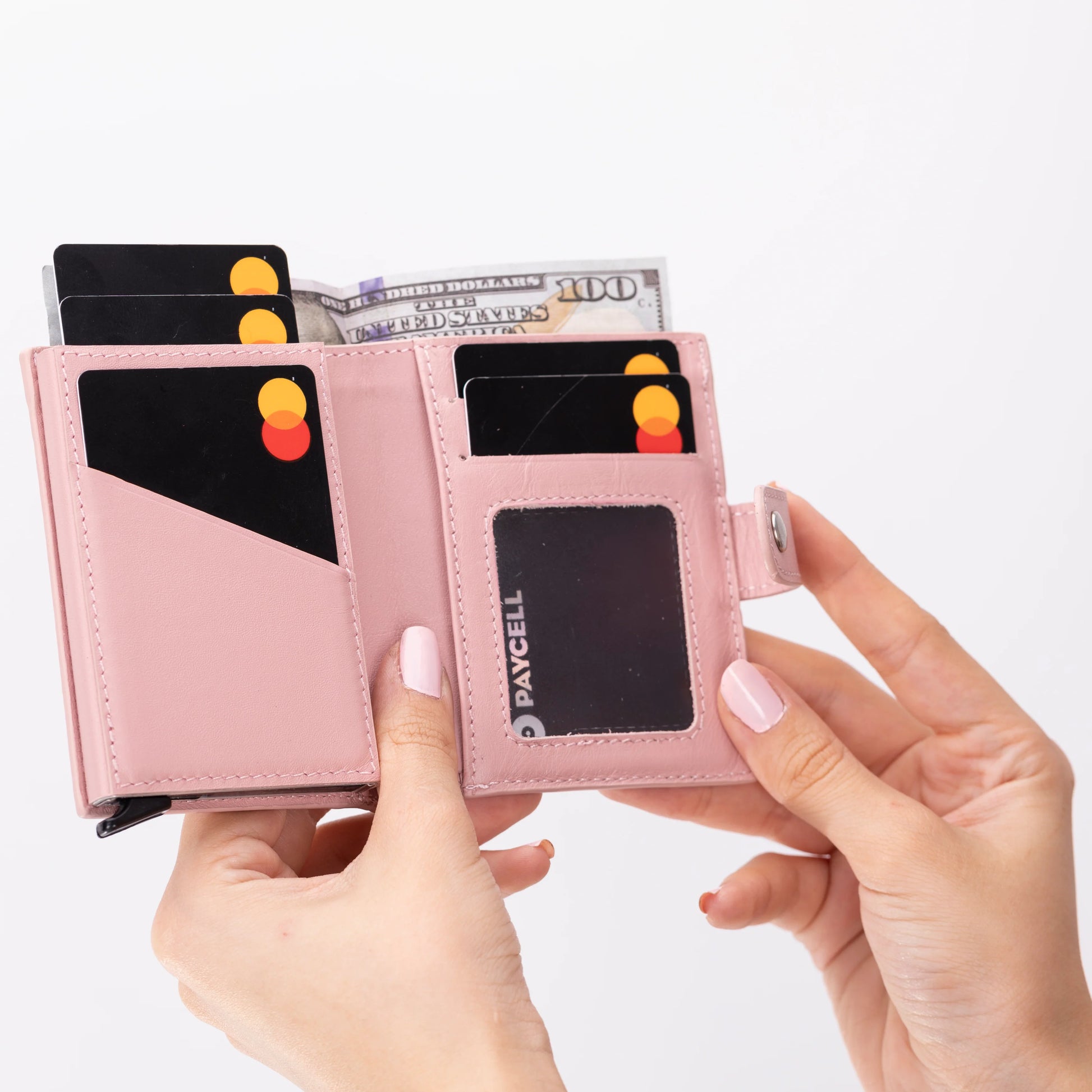 Palertag Leather Mechanical Card Holder Bouletta