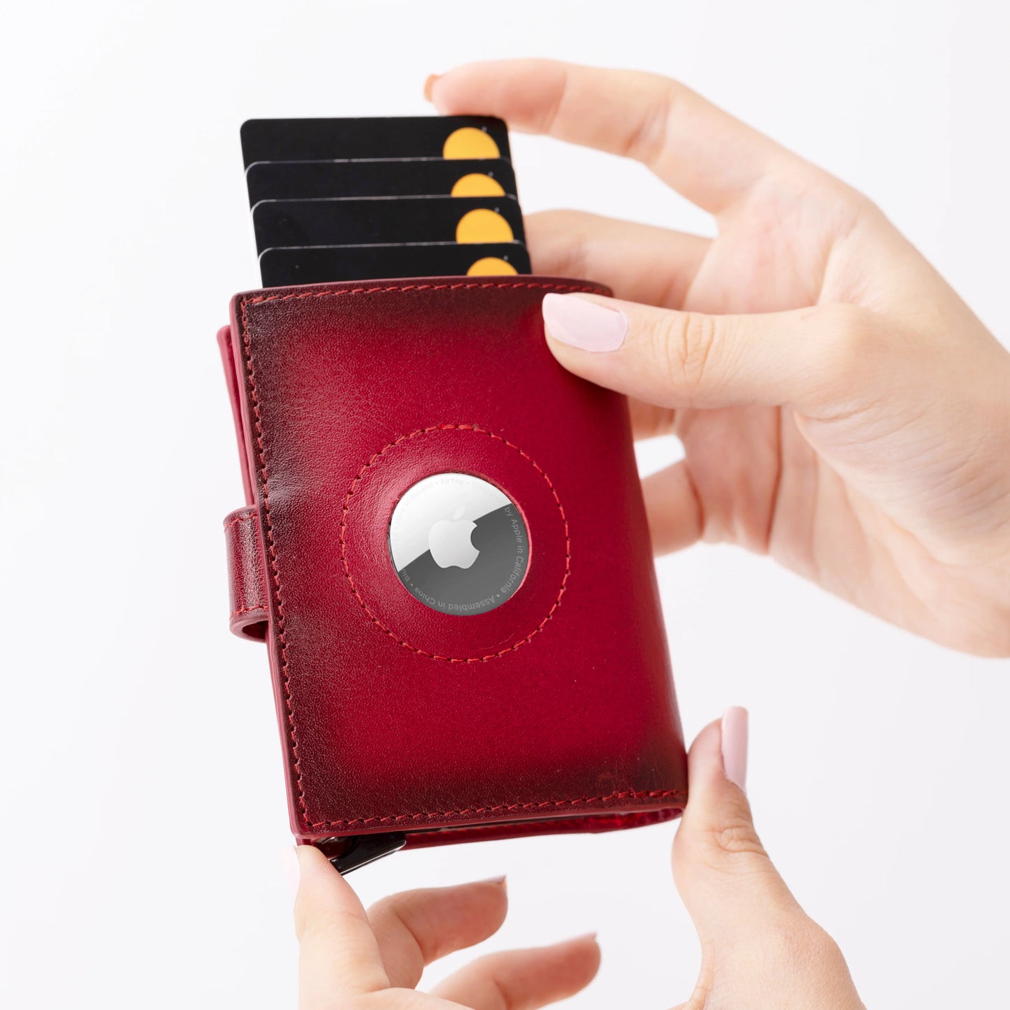 Palertag Leather Mechanical Card Holder Bouletta