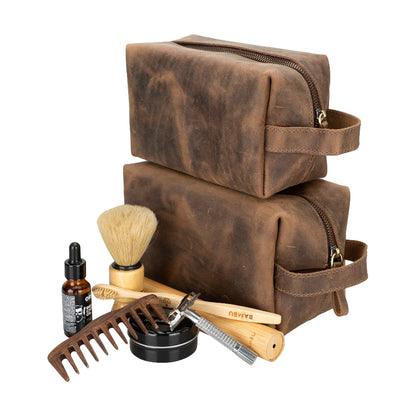 Eve Lederen Dopp Kit, Extra Groot