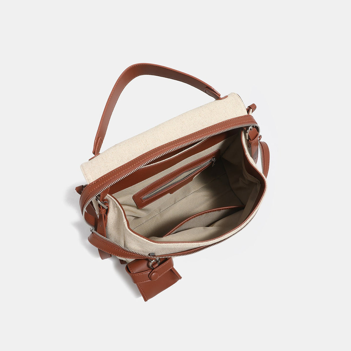 Canvas tote bag van dichtbij met praktische draaghengsels