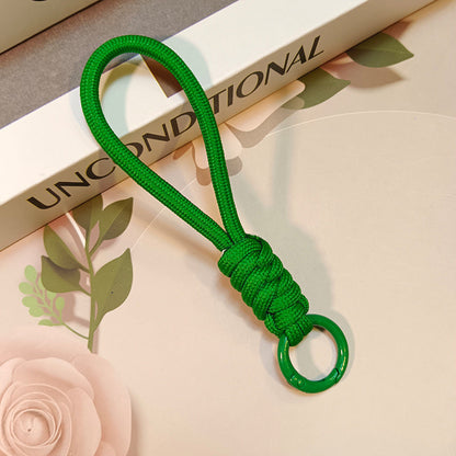 Duurzame paracord sleutelhanger met stevige sleutelring