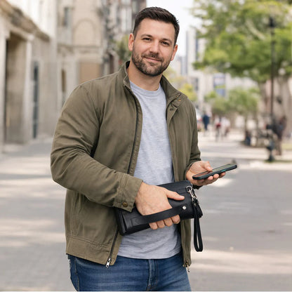 Lupus leren clutch tas