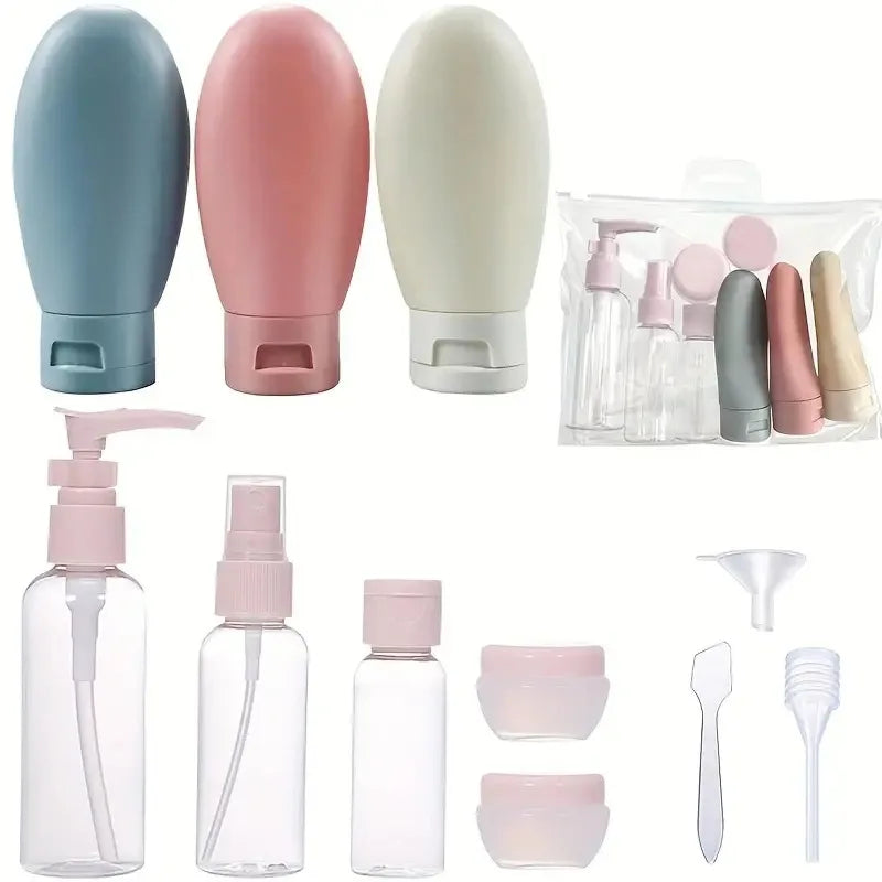 Navulbare reisflesjes en potjes voor shampoo, lotion en andere cosmetica