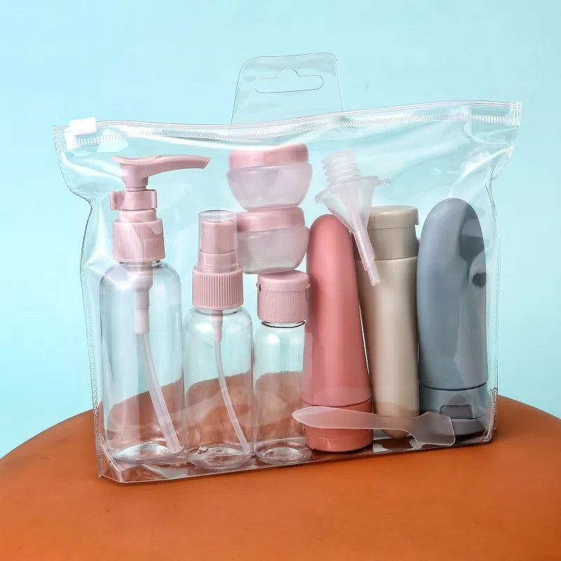 11-delige set herbruikbare reisflesjes voor cosmetica en verzorgingsproducten