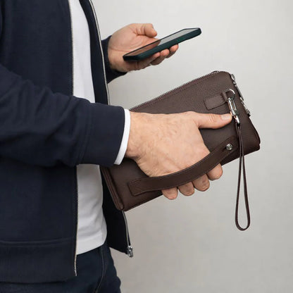 Lupus leren clutch tas