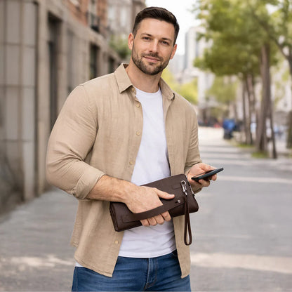 Lupus leren clutch tas