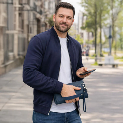 Lupus leren clutch tas