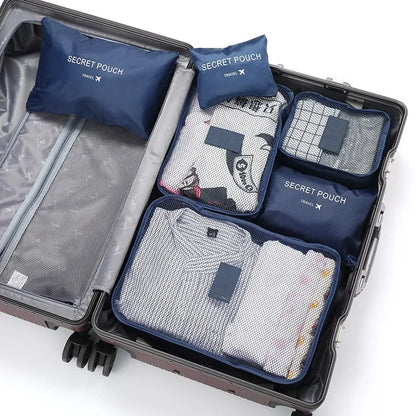 Compacte kofferorganizerset voor efficiënt inpakken van bagage