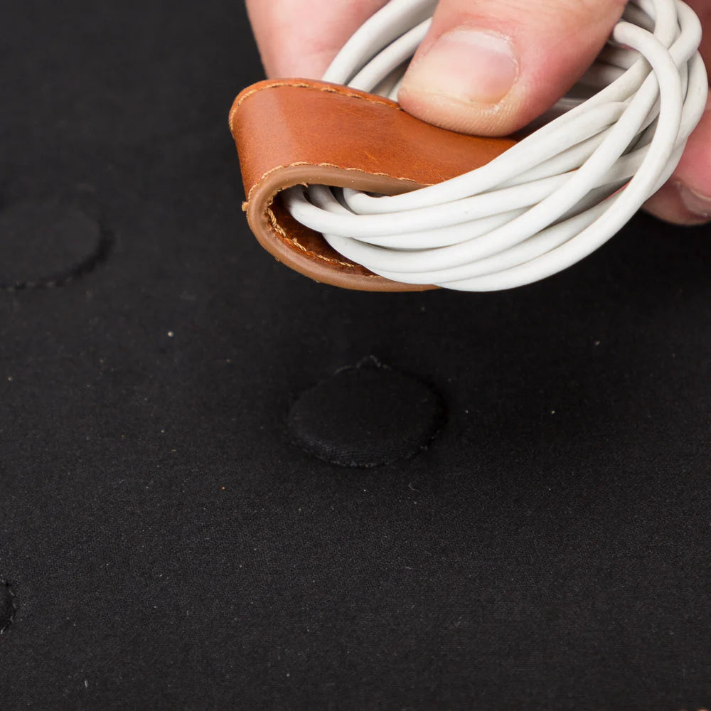 Leren Kabel Organizer voor Reizen
