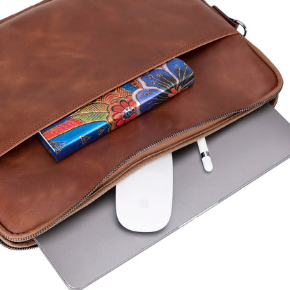 Leeds Slanke Leren Laptoptas / Tablethoes