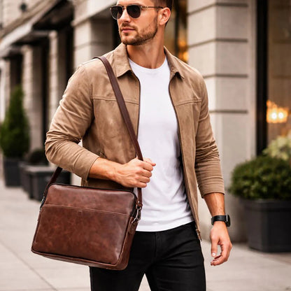 Leeds Slanke Leren Laptoptas / Tablethoes