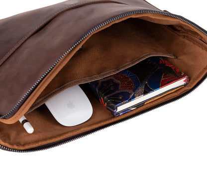 Leeds Slanke Leren Laptoptas / Tablethoes