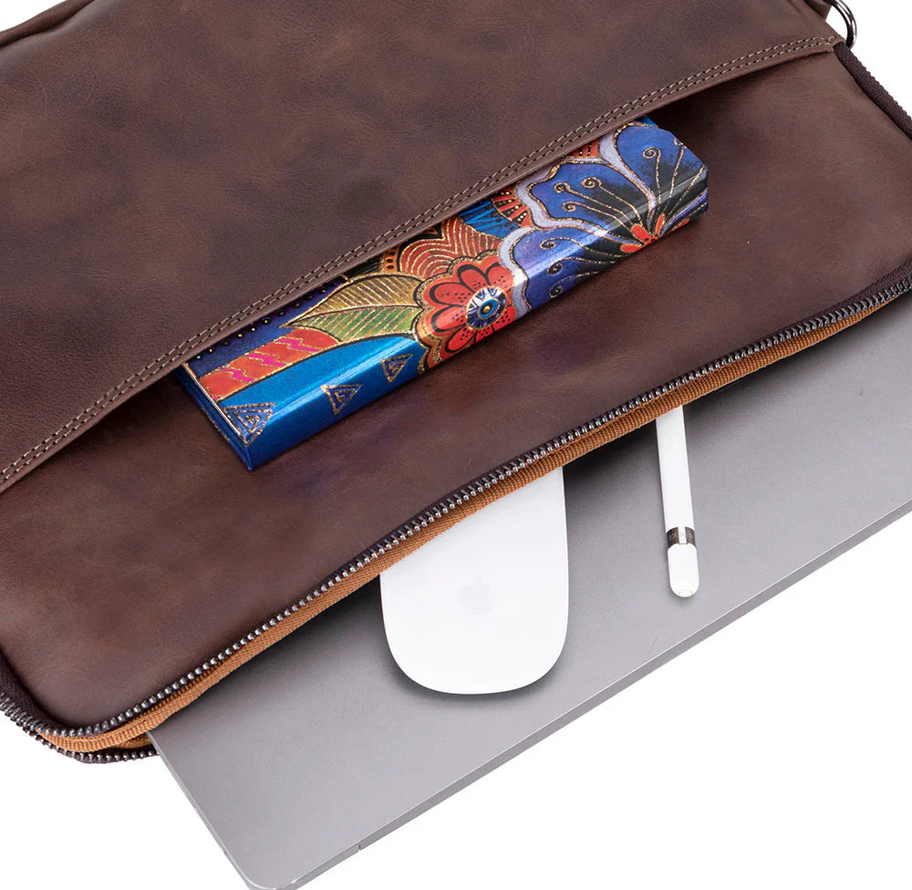 Leeds Slanke Leren Laptoptas / Tablethoes