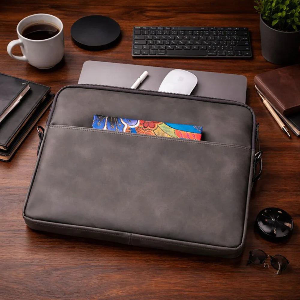 Leeds Slanke Leren Laptoptas / Tablethoes