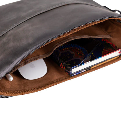 Leeds Slanke Leren Laptoptas / Tablethoes