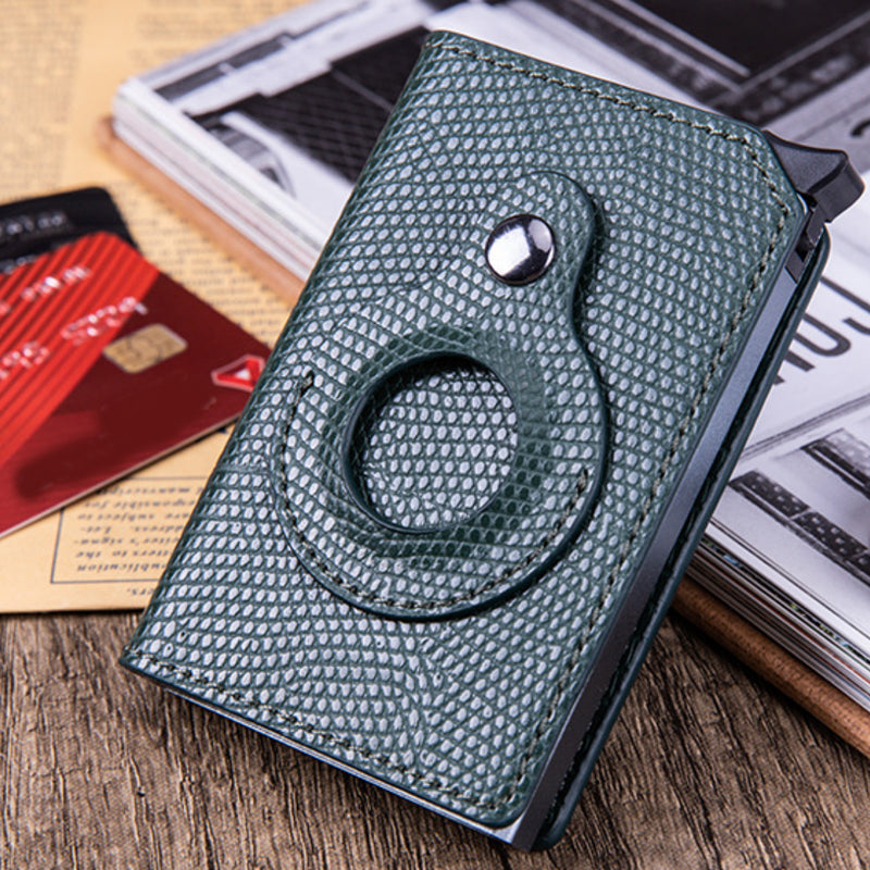 RFID-Portemonnee Met Trackerhouder Van PU-Leer