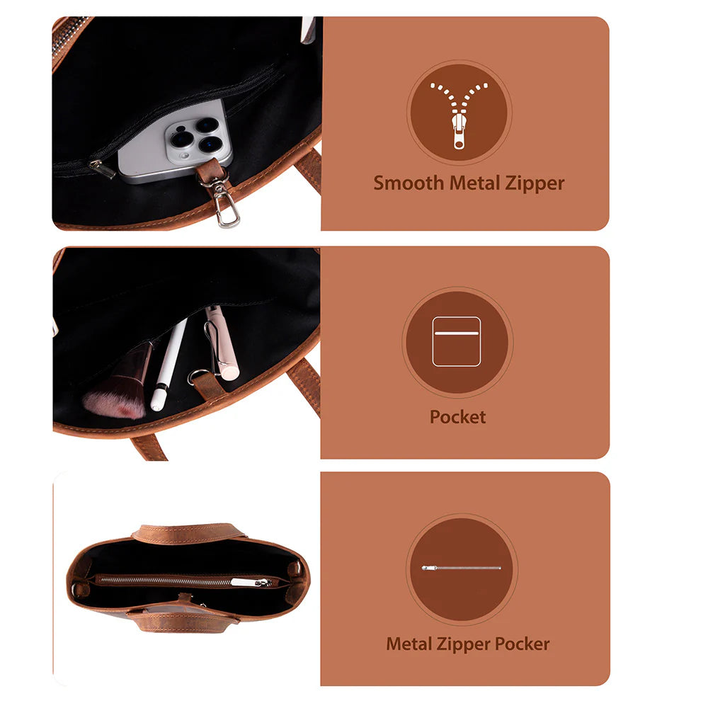 Valliro Leren Tote Tas