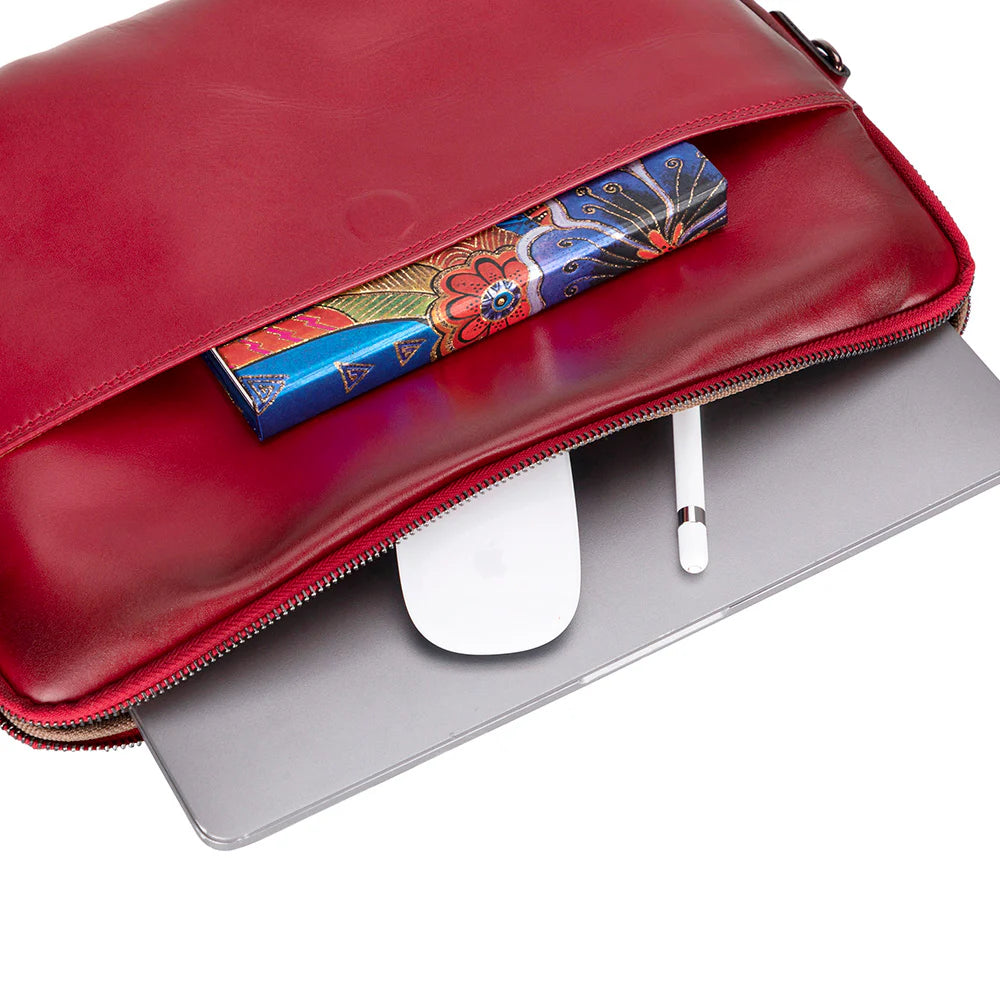 Leeds Slanke Leren Laptoptas / Tablethoes