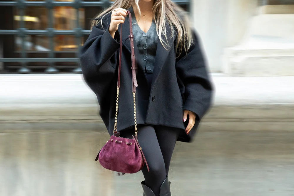 Valentina Dames Suède Leren Tas