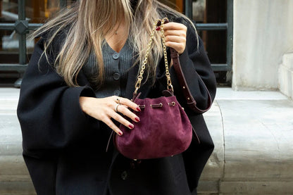 Valentina Dames Suède Leren Tas