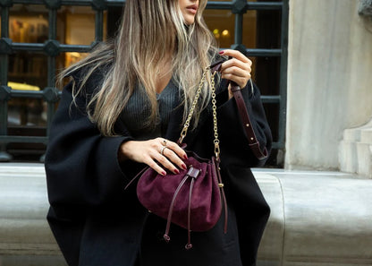 Valentina Dames Suède Leren Tas