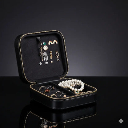 Amanda leren sieradendoos, groot