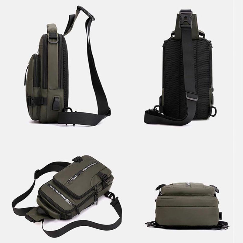 Bodybag met USB-aansluiting voor onderweg opladen