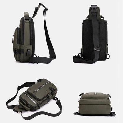 Bodybag met USB-aansluiting voor onderweg opladen