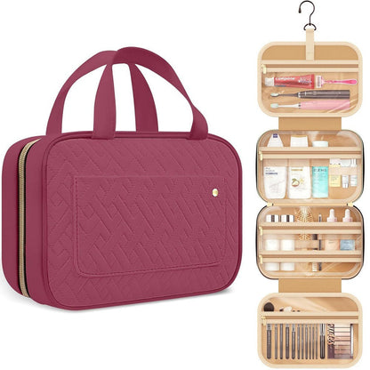 Ophangbare organizer met ruimte voor flessen, tubes en make-up