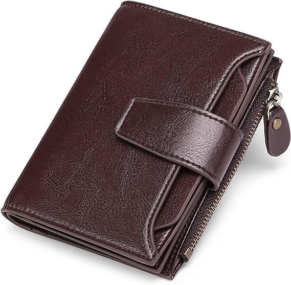 Damesaccessoire van leer voor het veilig opbergen van pasjes