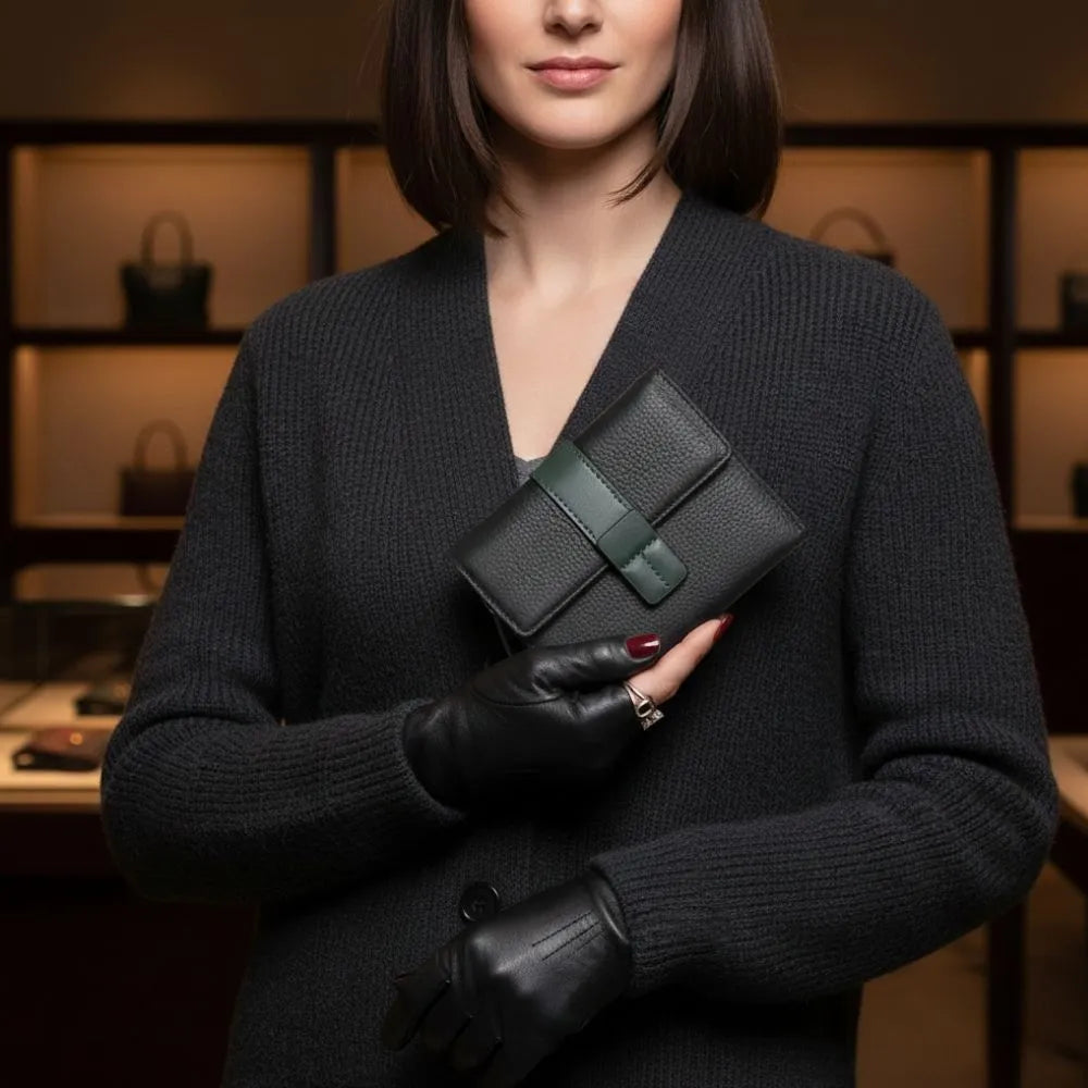 Elba leren damesportemonnee