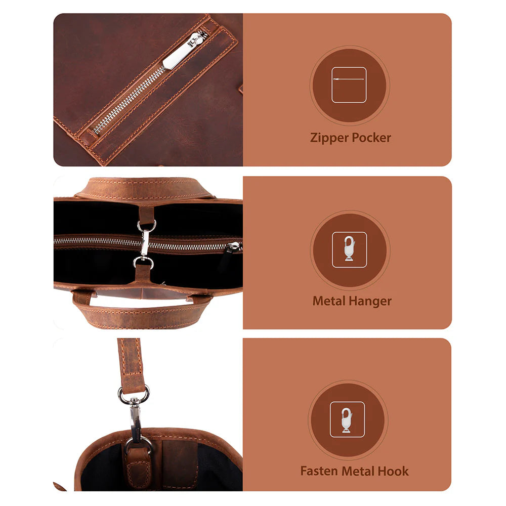 Valliro Leren Tote Tas