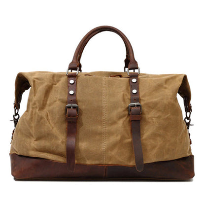 Vintage Reistas Van Imitatieleer Voor Weekend En Werk