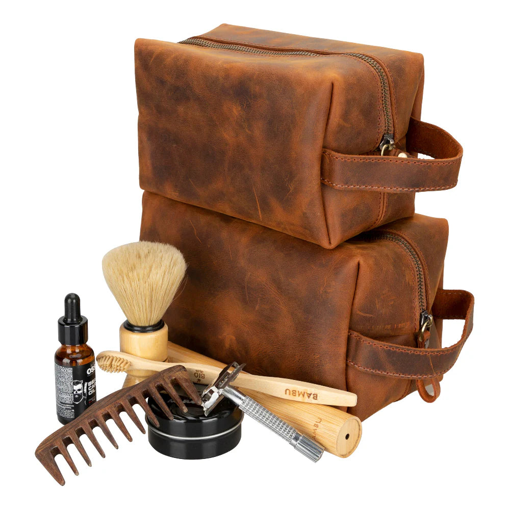 Eve Lederen Dopp Kit, Extra Groot