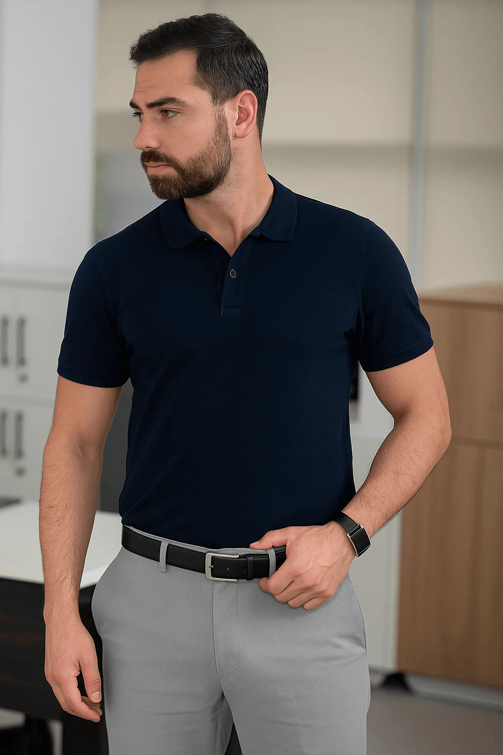 Sport Man leren herenriem